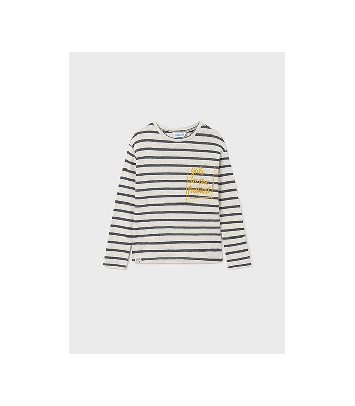 CAMISETA NIÑA RAYAS MAYORAL