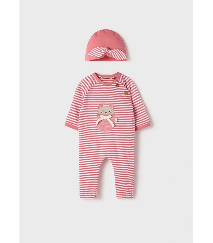 PIJAMA BÉBE NIÑA CON GORRO RATÓN MAYORAL