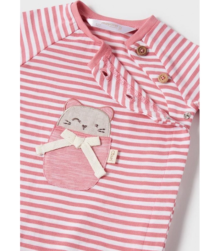 PIJAMA BÉBE NIÑA CON GORRO RATÓN MAYORAL