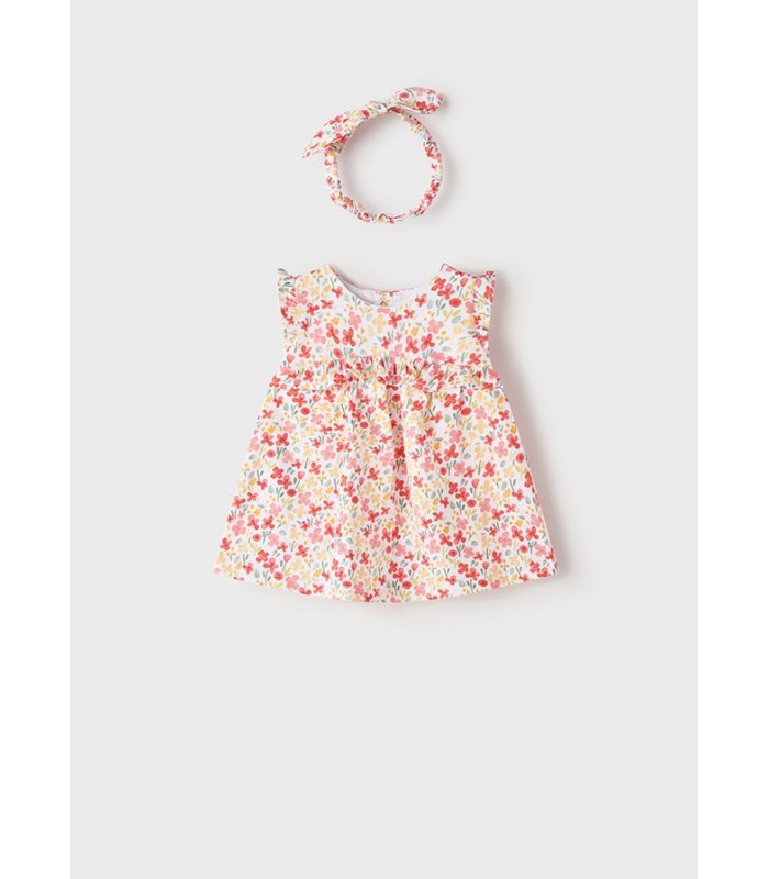 VESTIDO DIADEMA BEBÉ NIÑA FLORES MAYORAL