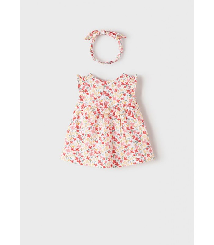 VESTIDO DIADEMA BEBÉ NIÑA FLORES MAYORAL