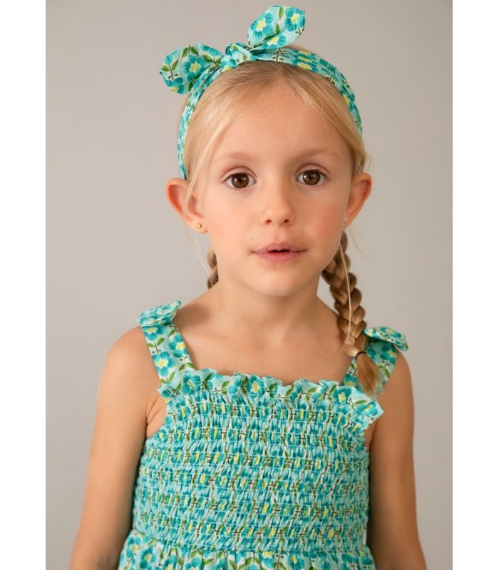 VESTIDO FLOR CON BANDA NIÑA MAYORAL