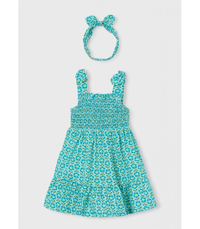 VESTIDO FLOR CON BANDA NIÑA MAYORAL