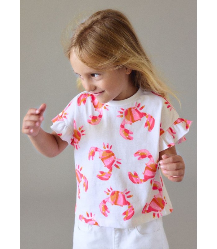 CAMISETA NIÑA CANGREJO MAYORAL