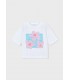 CAMISETA HOMBRO CAÍDO FLOR NIÑA MAYORAL
