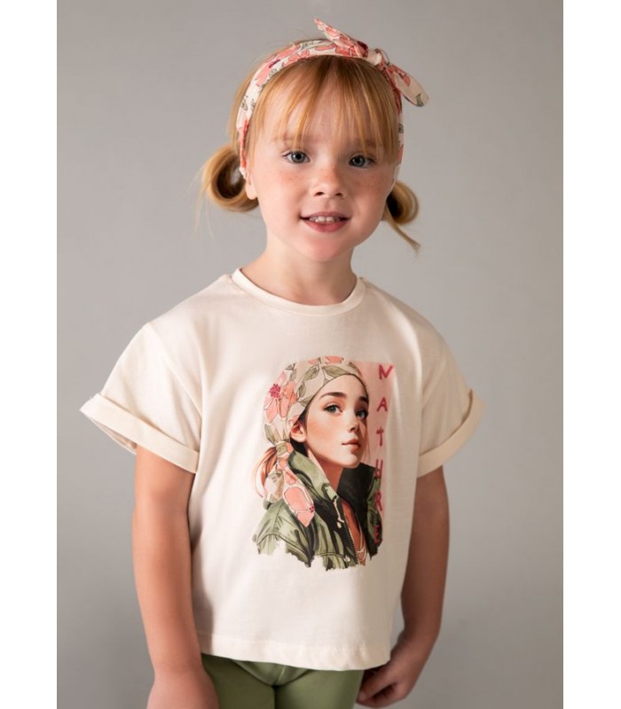 CAMISETA CON BANDA NATURE NIÑA MAYORAL