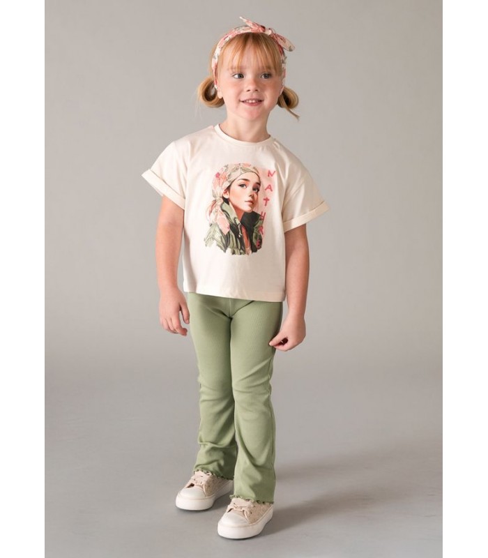 CAMISETA CON BANDA NATURE NIÑA MAYORAL