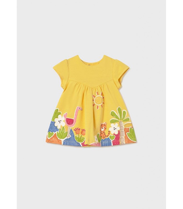 VESTIDO PUNTO ANIMALES BEBÉ NIÑA MAYORAL