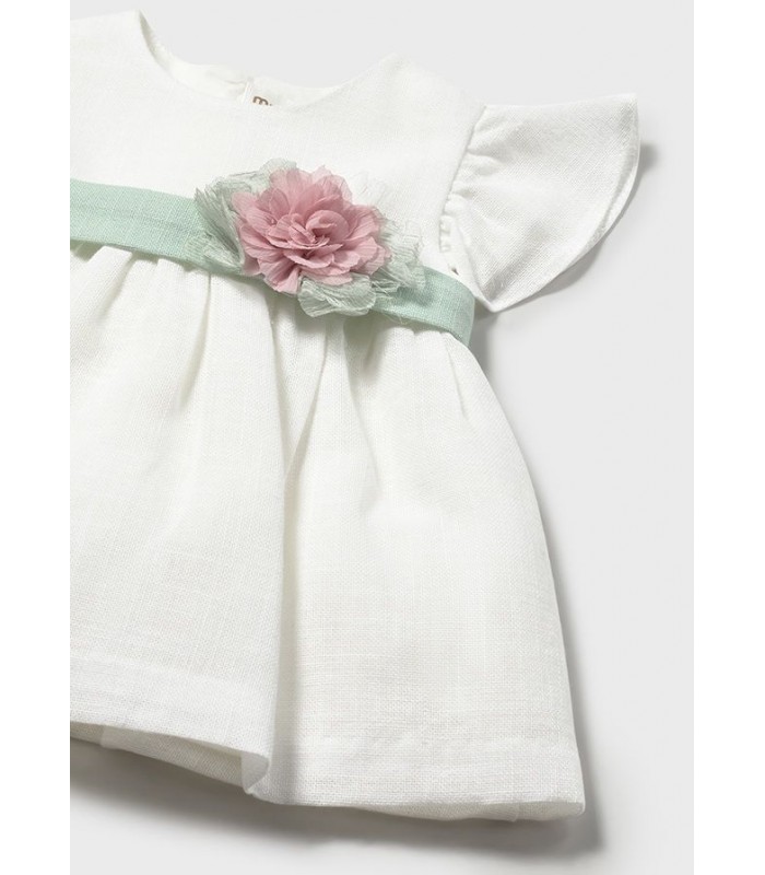 VESTIDO FAJÍN FLORAL CEREMONIA BEBÉ NIÑA MAYORAL
