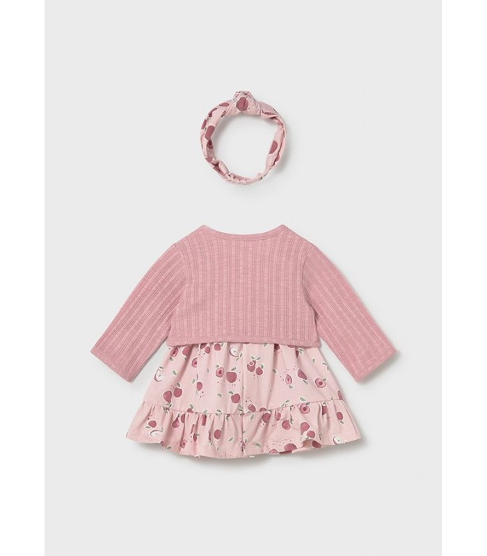 CONJUNTO TRES PIEZAS VESTIDO BEBÉ NIÑA MAYORAL