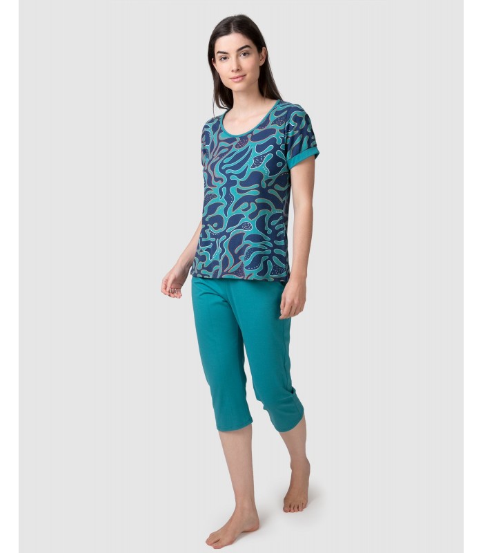 PIJAMA MUJER PIRATA ESTAMPADO MASSANA