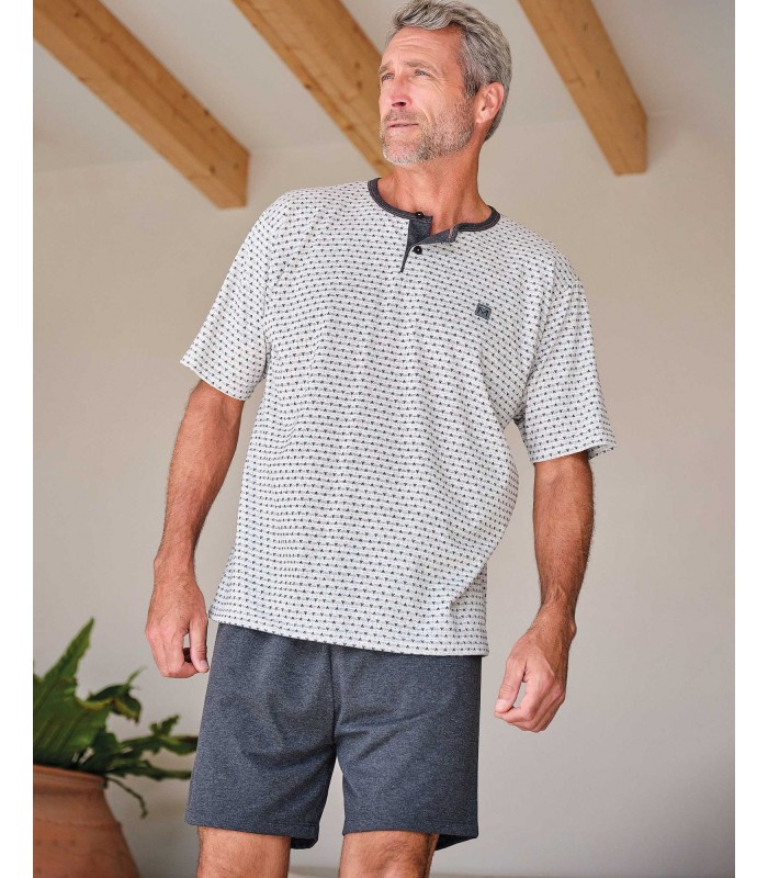 PIJAMA HOMBRE MICRO ESTAMPADO MASSANA