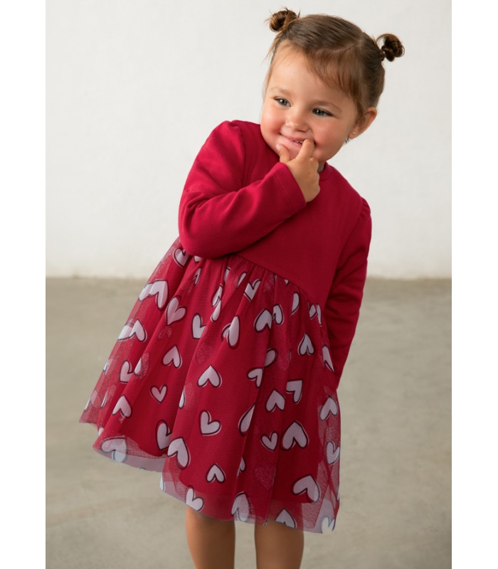 VESTIDO CORAZONES BEBÉ NIÑA MAYORAL