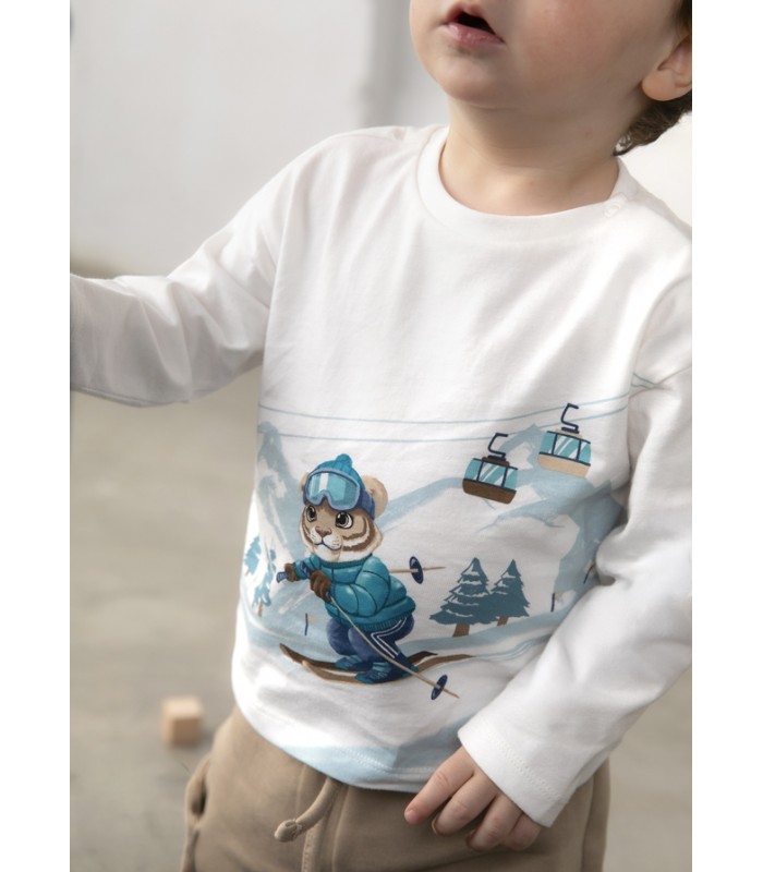 CAMISETA TIGRE ESQUÍ BEBÉ NIÑO MAYORAL