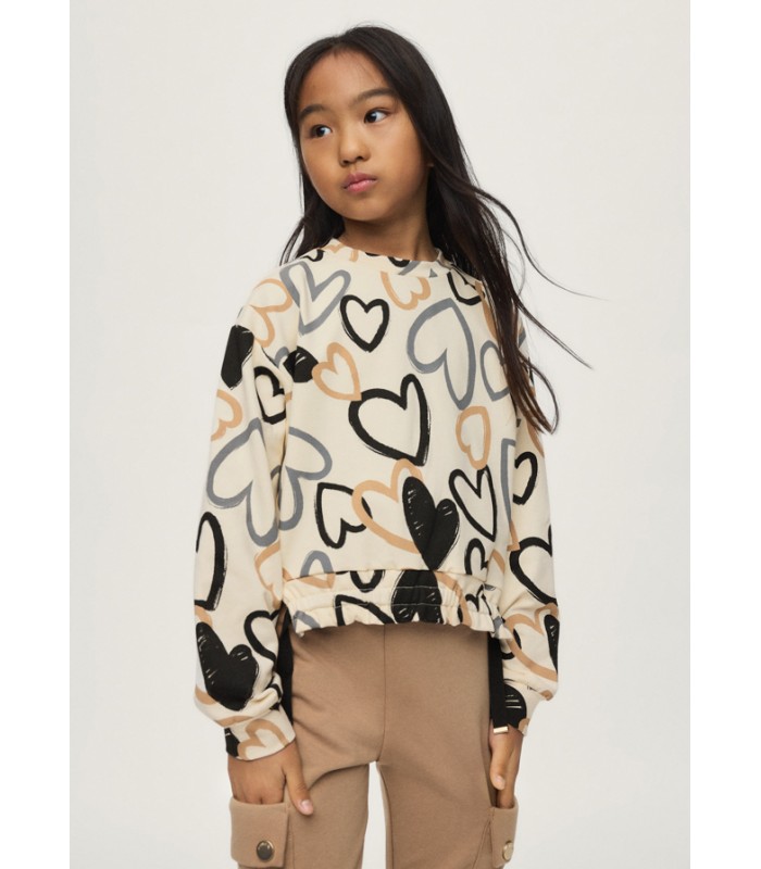 SUDADERA ESTAMPADA CORAZONES CHICA MAYORAL