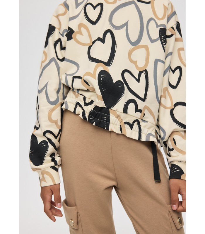 SUDADERA ESTAMPADA CORAZONES CHICA MAYORAL