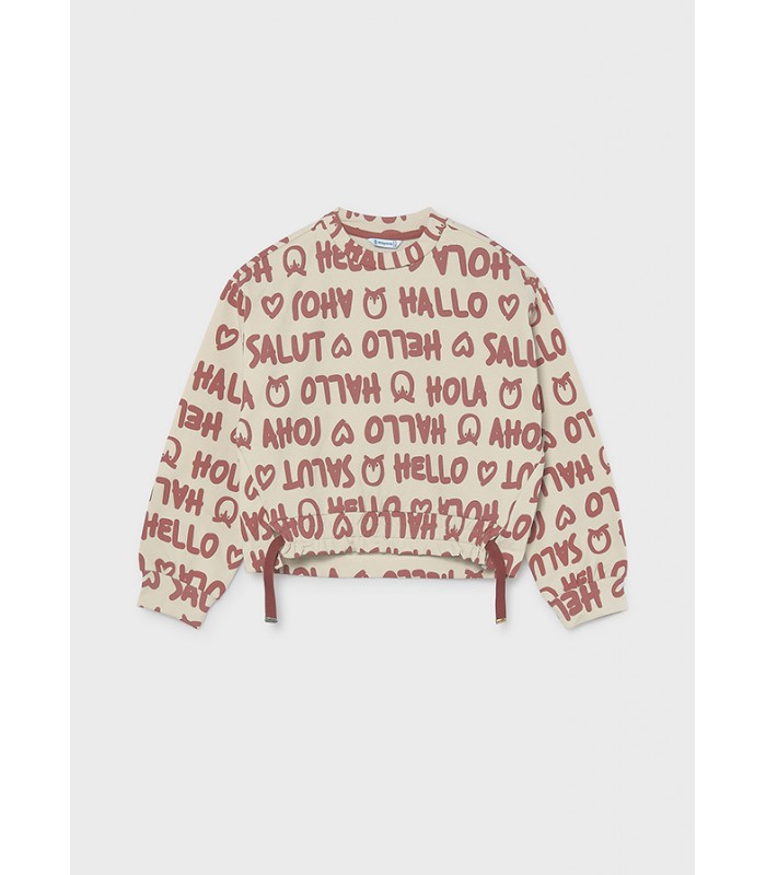 SUDADERA ESTAMPADA LETRAS CHICA MAYORAL