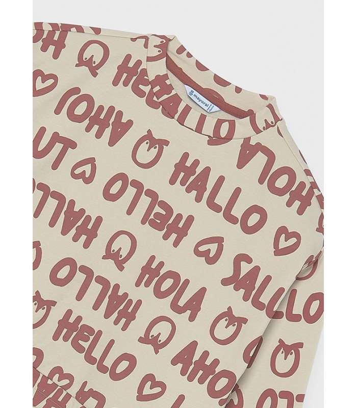 SUDADERA ESTAMPADA LETRAS CHICA MAYORAL