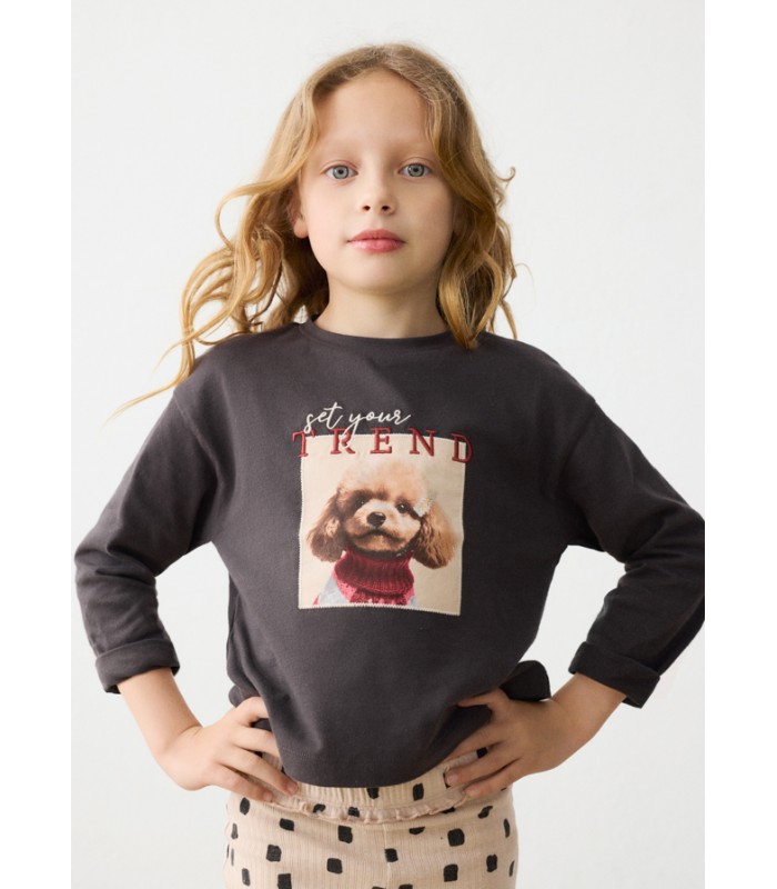 CAMISETA BORDADO TREND NIÑA MAYORAL
