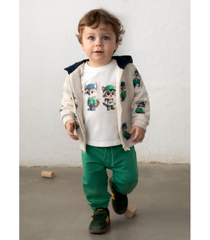 CHÁNDAL ESTAMPADO DOS PANTALONES BEBÉ NIÑO MAYORAL