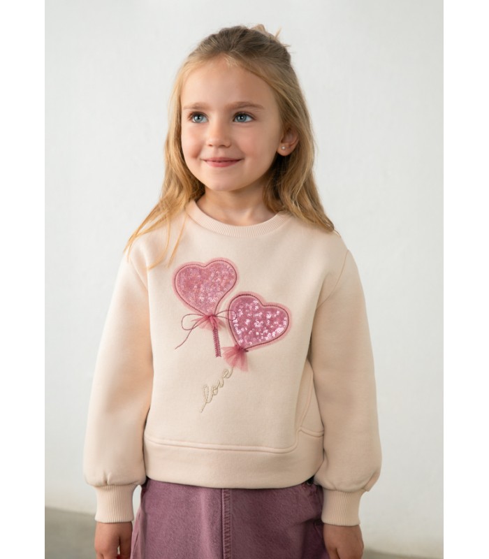 SUDADERA CORAZONES NIÑA MAYORAL