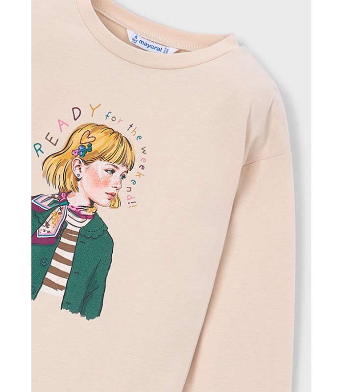 CAMISETA CON PAÑUELO NIÑA MAYORAL
