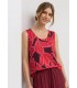 TOP ESTAMPADO MUJER CON BAJO GOMA STREET ONE