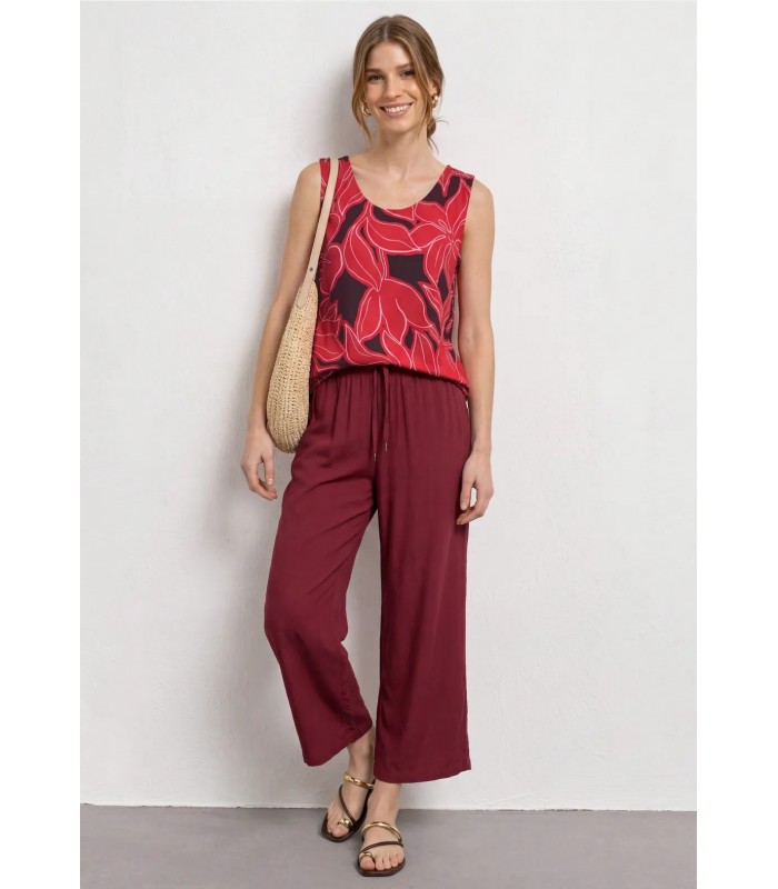 TOP ESTAMPADO MUJER CON BAJO GOMA STREET ONE