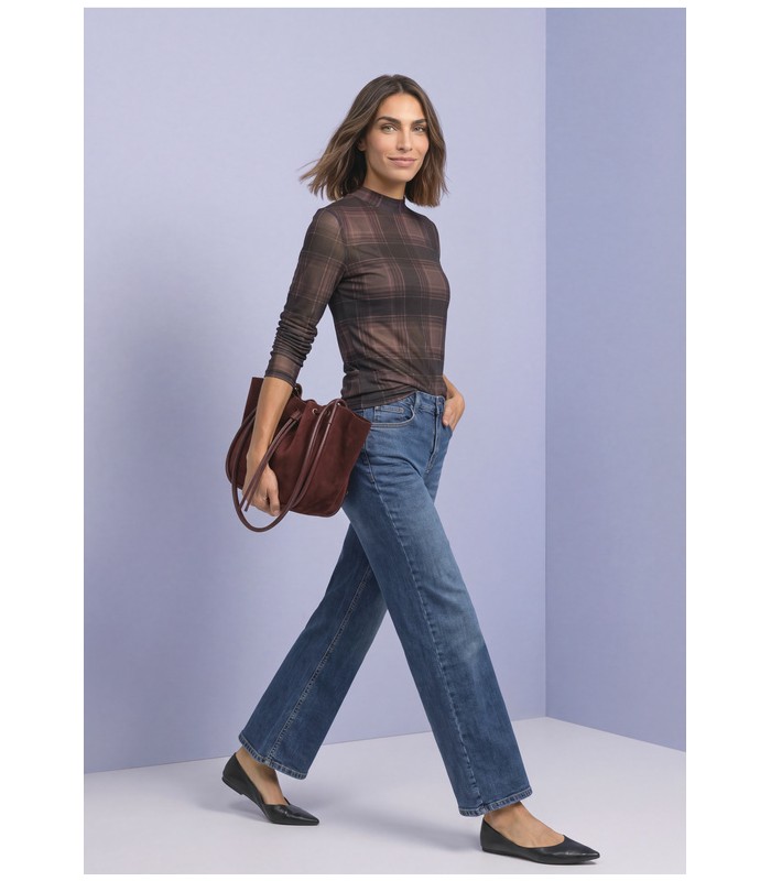 CAMISETA DE MALLA CUADROS MUJER STREET ONE