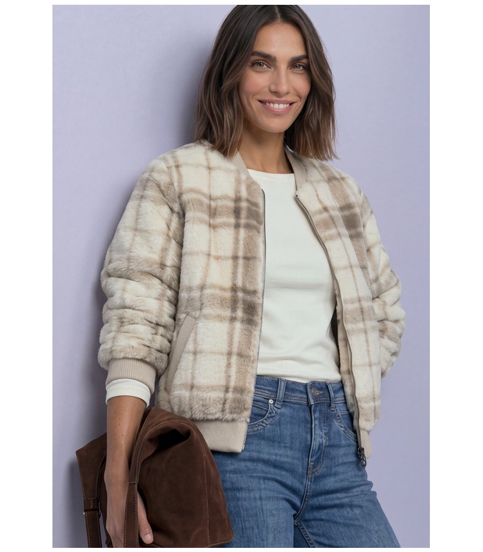 CHAQUETA PIEL SINTÉTICA CUADROS MUJER STREET ONE