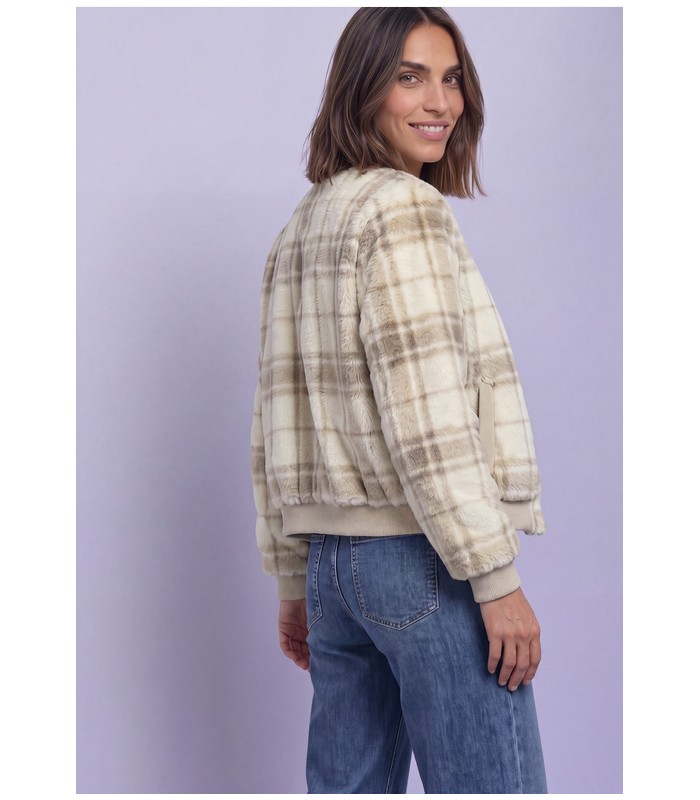 CHAQUETA PIEL SINTÉTICA CUADROS MUJER STREET ONE