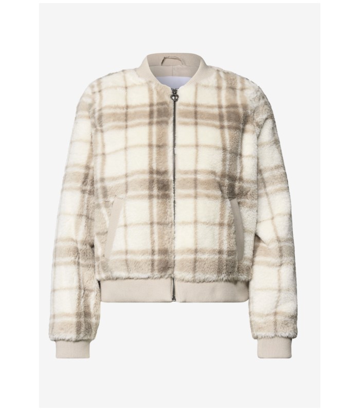 CHAQUETA PIEL SINTÉTICA CUADROS MUJER STREET ONE