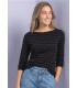 CAMISETA RAYAS MANGA TRES CUARTOS MUJER STREET ONE