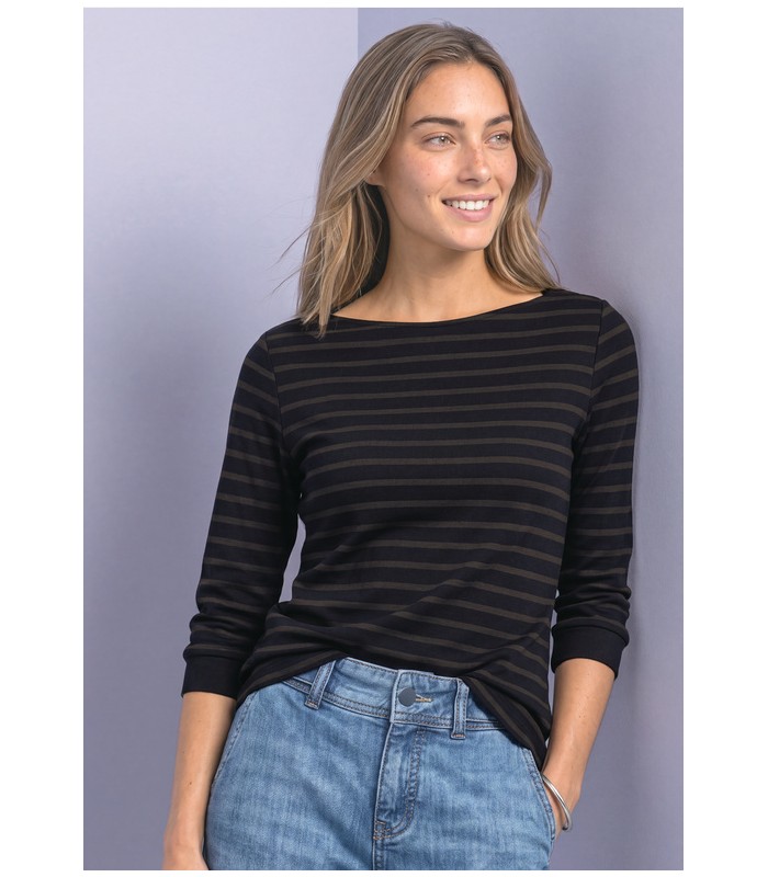 CAMISETA RAYAS MANGA TRES CUARTOS MUJER STREET ONE