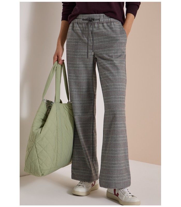 PANTALÓN CUADROS ANCHO MUJER CECIL