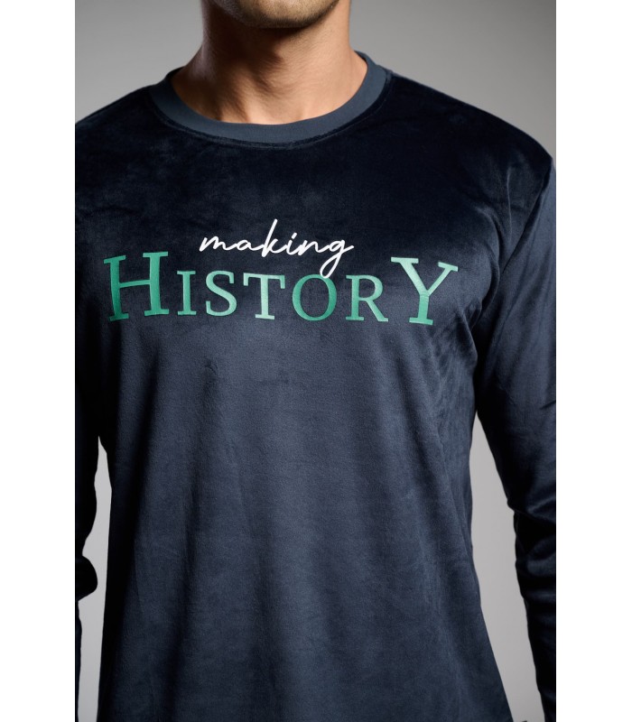 PIJAMA HOMBRE MICRO CORALINA "MAKING HISTORY" MUYDEMI