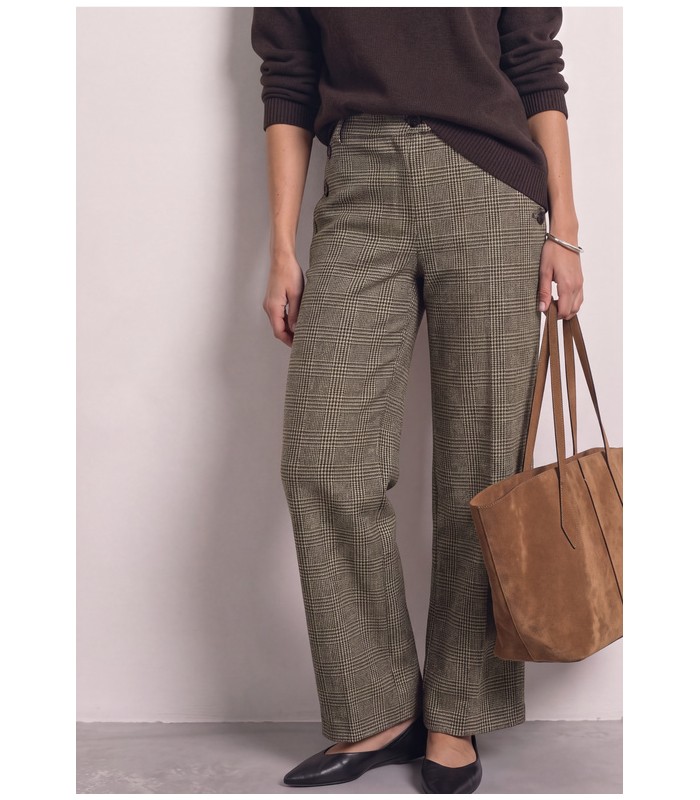 PANTALÓN RECTO CUADROS MUJER STREET ONE
