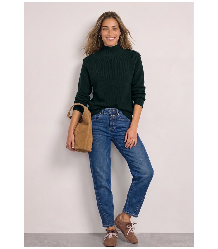 JERSEY CUELLO CON BOTONES HOMBRO MUJER STREET ONE